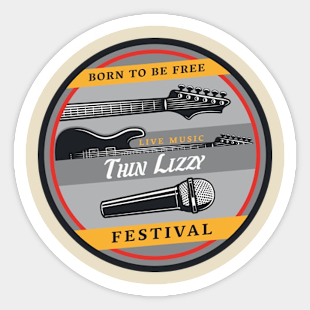 Born to be free live music thin lizzy Sticker by PROALITY PROJECT